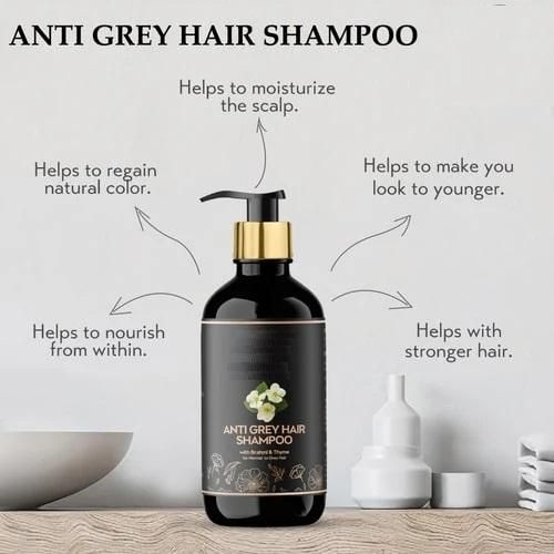 Anti Grey Hair Shampoo Organic 300 ml (Pack of 1)